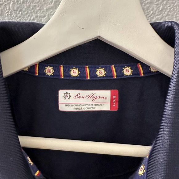Ben Hogan Men's Navy Blue Performance Short Sleeve Polo Shirt Size L/G - Picture 5 of 7